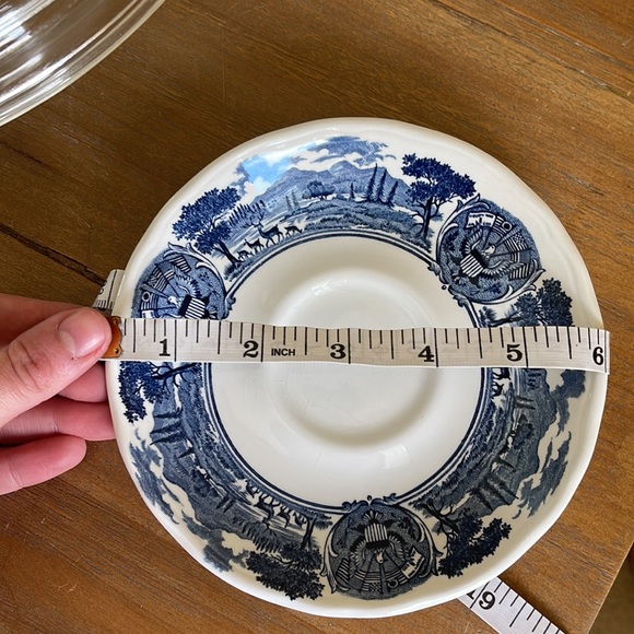 J&G MEAKIN | Vtg “America Hurrah” English Ironstone Hand Engraved Saucer Plate - Picture 8 of 9